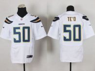 Nike San Diego Chargers -50 Manti Te'o White Men‘s Stitched NFL New Elite Jersey