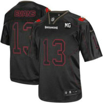 Nike Buccaneers -13 Mike Evans Lights Out Black With MG Patch Stitched NFL Elite Jersey