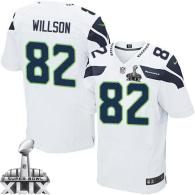 Nike Seattle Seahawks #82 Luke Willson White Super Bowl XLIX Men's Stitched NFL Elite Jersey