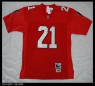 Mitchell And Ness Falcons 21 Deion Sanders Red Throwback Stitched NFL Jersey