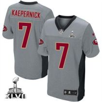 Nike San Francisco 49ers -7 Colin Kaepernick Grey Shadow Super Bowl XLVII Mens Stitched NFL Elite Je