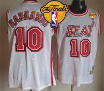 Miami Heat -10 Tim Hardaway White Throwback Finals Patch Stitched NBA Jersey