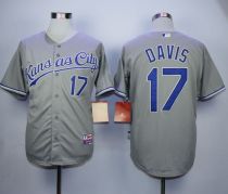 Kansas City Royals -17 Wade Davis Grey Cool Base Stitched MLB Jersey
