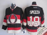 Autographed Ottawa Senators -19 Jason Spezza Black Third Stitched NHL Jersey