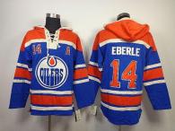 Edmonton Oilers -14 Jordan Eberle Light Blue Sawyer Hooded Sweatshirt Stitched NHL Jersey