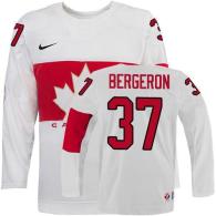 Olympic 2014 CA 37 Patrice Bergeron White Stitched NHL Jersey