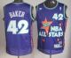 Milwaukee Bucks -42 Vin Baker Purple 1995 All Star Throwback Stitched NBA Jersey