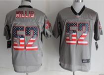 Nike San Francisco 49ers #52 Patrick Willis Grey Men‘s Stitched NFL Elite USA Flag Fashion Jersey