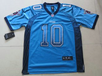 2013 NEW Nike Tennessee Titans 10 Locker Drift Fashion Blue Elite Jersey