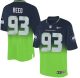Nike Seahawks -93 Jarran Reed Steel Blue Green Stitched NFL Elite Fadeaway Fashion Jersey