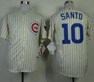 Chicago Cubs -10 Ron Santo Cream 1969 Turn Back The Clock Stitched MLB Jersey