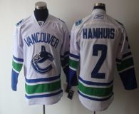 Vancouver Canucks -2 Hamhuis White Stitched NHL Jersey