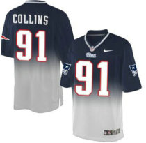 Nike Patriots -91 Jamie Collins Navy Blue Grey Stitched NFL Elite Fadeaway Fashion Jersey