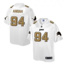 Nike Detroit Lions -94 Ziggy Ansah White NFL Pro Line Fashion Game Jersey