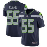 Nike Seahawks -55 Frank Clark Steel Blue Team Color Stitched NFL Vapor Untouchable Limited Jersey