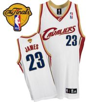 Cleveland Cavaliers #23 LeBron James White The Finals Patch Stitched Youth NBA Jersey