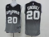 San Antonio Spurs -20 Manu Ginobili Black Resonate Fashion Swingman Stitched NBA Jersey