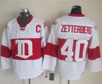 Detroit Red Wings -40 Henrik Zetterberg White Winter Classic CCM Throwback Stitched NHL Jersey