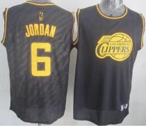 Los Angeles Clippers -6 DeAndre Jordan Black Precious Metals Fashion Stitched NBA Jersey
