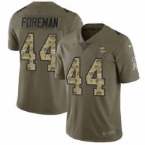 Nike Vikings -44 Chuck Foreman Olive Camo Stitched NFL Limited 2017 Salute To Service Jersey