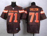 Nike Cleveland Browns -71 Danny Shelton Brown Team Color Stitched NFL New Elite jersey