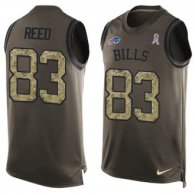 Nike Bills -83 Andre Reed Green Stitched NFL Limited Salute To Service Tank Top Jersey