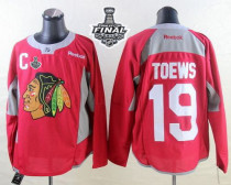 Chicago Blackhawks -19 Jonathan Toews Red Practice 2015 Stanley Cup Stitched NHL Jersey