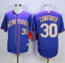 New York Mets -30 Michael Conforto Blue Grey NO  Alternate Road Cool Base Stitched MLB Jersey