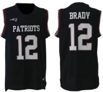 Nike New England Patriots -12 Tom Brady Navy Blue Team Color Stitched NFL Limited Tank Top Jersey