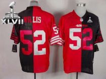 Nike San Francisco 49ers -52 Patrick Willis Black Red Super Bowl XLVII Mens Stitched NFL Elite Split