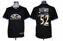 Nike Ravens -52 Ray Lewis Black NFL Game All Star Fashion Jersey