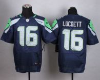 Nike Seattle Seahawks #16 Tyler Lockett Steel Blue Team Color Men's Stitched NFL Elite Jersey