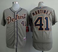 Detroit Tigers #41 Victor Martinez Grey Cool Base Stitched MLB Jersey