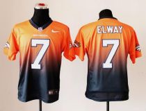 Nike Denver Broncos #7 John Elway Orange Navy Blue Men's Stitched NFL Elite Fadeaway Fashion Jersey