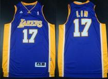 Revolution 30 Los Angeles Lakers #17 Jeremy Lin Purple Stitched Youth NBA Jersey