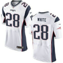 Nike New England Patriots -28 James White White Stitched NFL New Elite Jersey