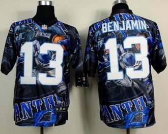 Nike Carolina Panthers -13 Kelvin Benjamin Team Color NFL Elite Fanatical Version Jersey