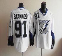 Tampa Bay Lightning -91 Steven Stamkos White Stitched NHL Jersey