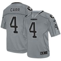 Nike Oakland Raiders #4 Derek Carr Lights Out Grey Men's Stitched NFL Elite Jersey