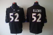 Nike Ravens -52 Ray Lewis Black Alternate With Art Patch Stitched NFL Limited Jersey
