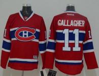 Montreal Canadiens -11 Brendan Gallagher Red Home Stitched NHL Jersey