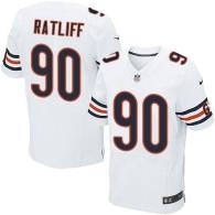 Nike Bears -90 Jeremiah Ratliff White Men's Stitched NFL Elite Jersey