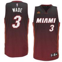 Miami Heat -3 Dwyane Wade Black Resonate Fashion Swingman Stitched NBA Jersey