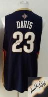 Revolution 30 Autographed New Orleans Pelicans -23 Anthony Davis Navy Stitched NBA Jersey