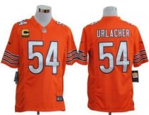 Nike Bears -54 Brian Urlacher Orange Alternate With C Patch Stitched NFL Game Jersey