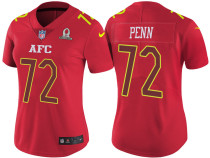 WOMEN'S AFC 2017 PRO BOWL OAKLAND RAIDERS #72 DONALD PENN RED GAME JERSEY