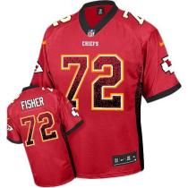 Nike Kansas City Chiefs #72 Eric Fisher Red Team Color Men's Stitched NFL Elite Drift Fashion Jersey