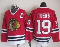 Chicago Blackhawks -19 Jonathan Toews Red CCM Throwback Stitched NHL Jersey