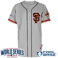 San Francisco Giants Blank Grey Cool Base 2012 Road 2 W 2014 World Series Patch Stitched MLB Jersey