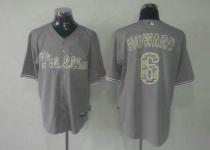 Philadelphia Phillies #6 Ryan Howard Grey USMC Cool Base Stitched MLB Jersey
